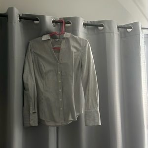 Striped Button Down Shirt and Van Heusen Women Jeans set